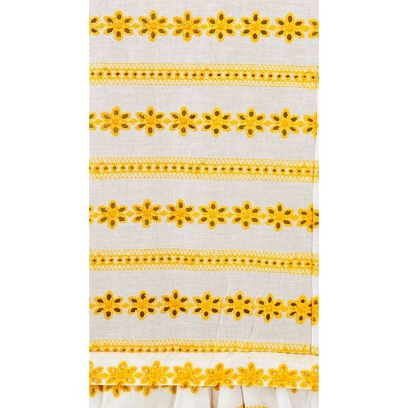 dRA Los Angeles Athena Dress Floral Eyelet Size L Lined Pockets V Neck - Picture 10 of 16